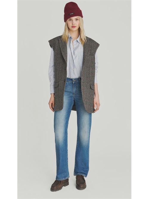 herringbone wool ROY ROGER'S | SLEEVELESS JKTC0533